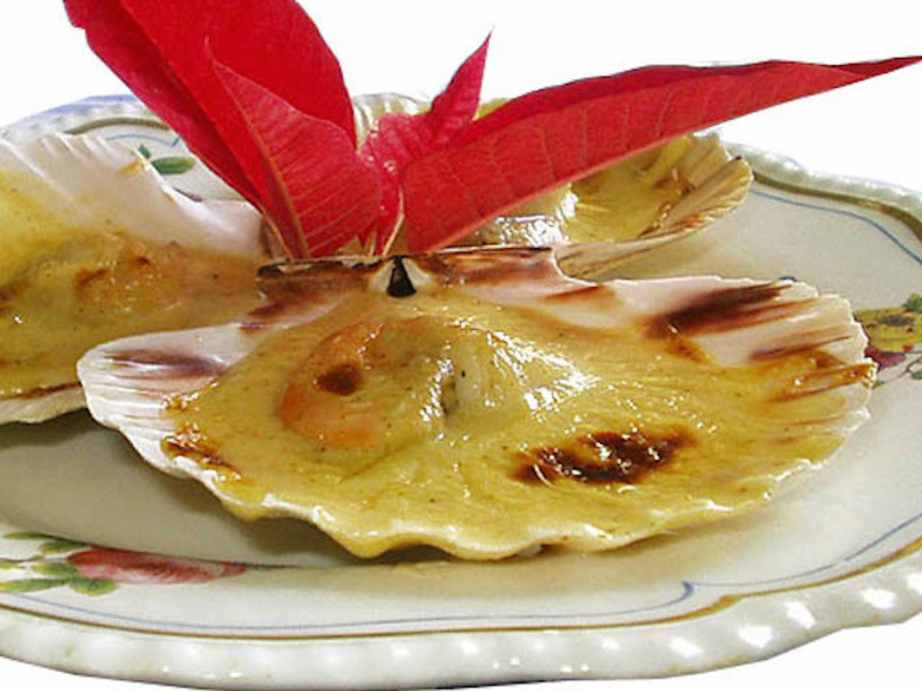 Capesante gratinate al curry