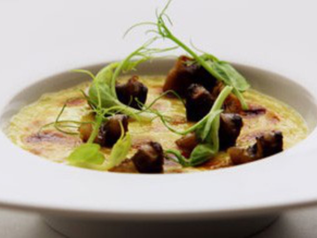 Crema bruciata all'olio di oliva e garusoli di mare
