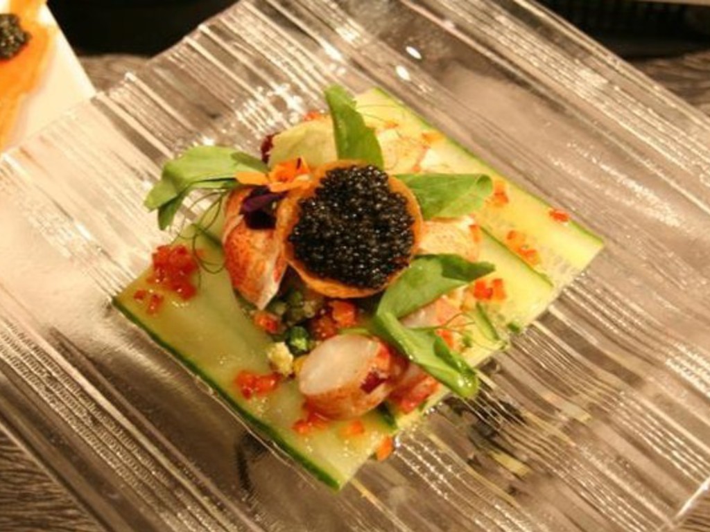 Insalata di aragosta del Maine con caviale e zenzero