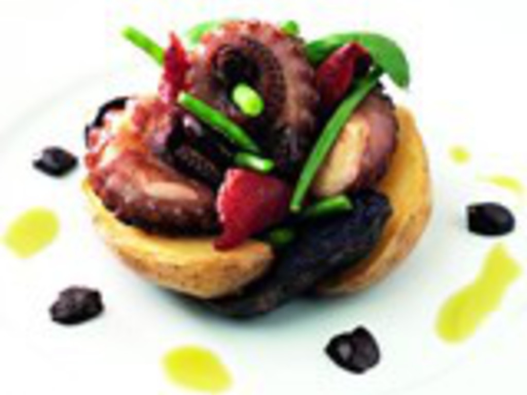 Insalata di polpo e patate violette