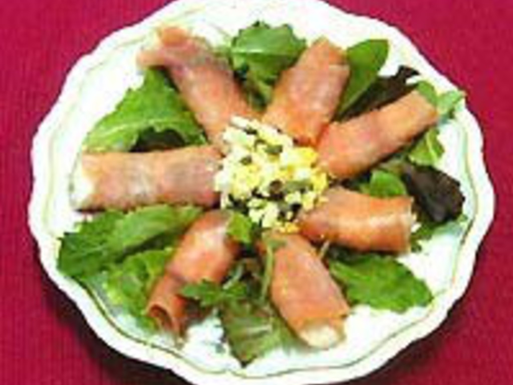 Involtini di salmone affumicato