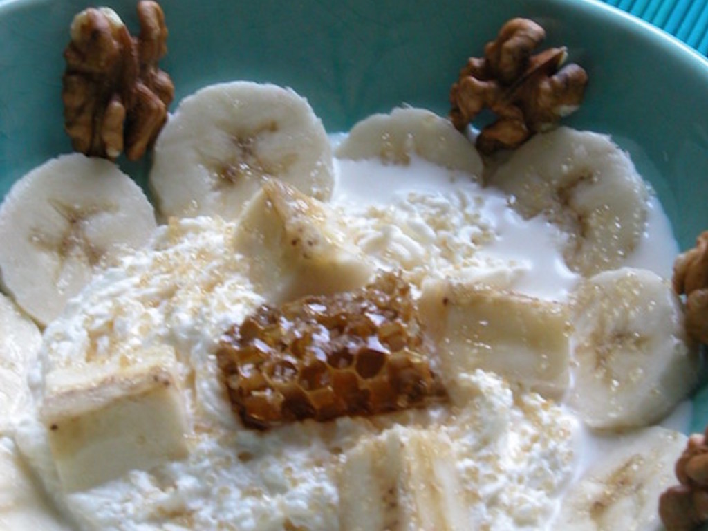 Banana, yogurt e miele