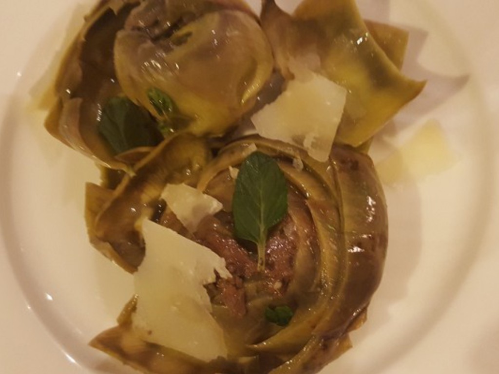 Carciofi in umido con pecorino dolce