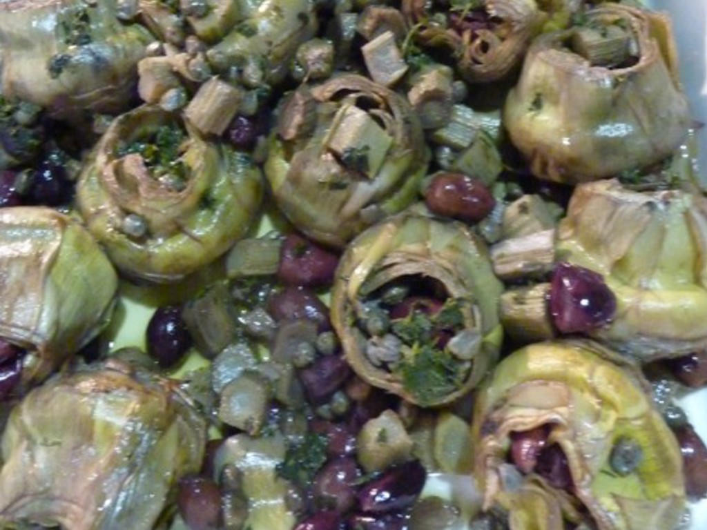 Carciofi ripieni con olive