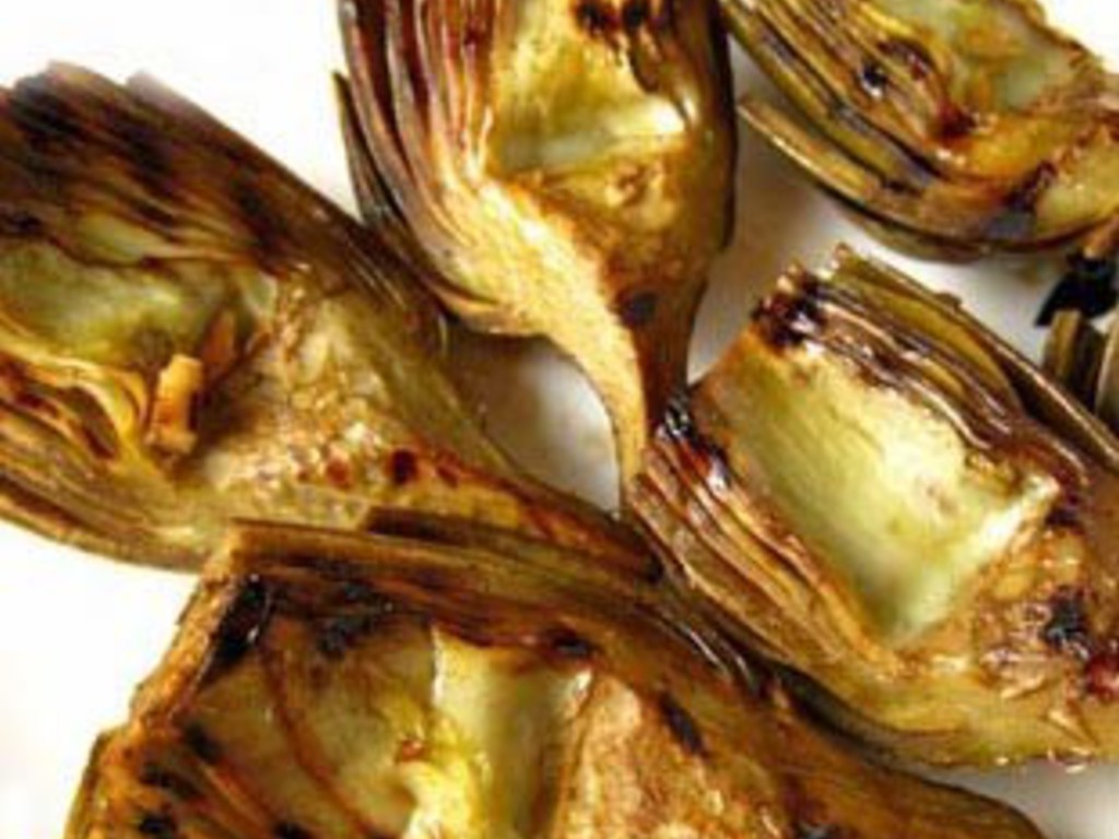 Carciofini alla griglia con mozzarella