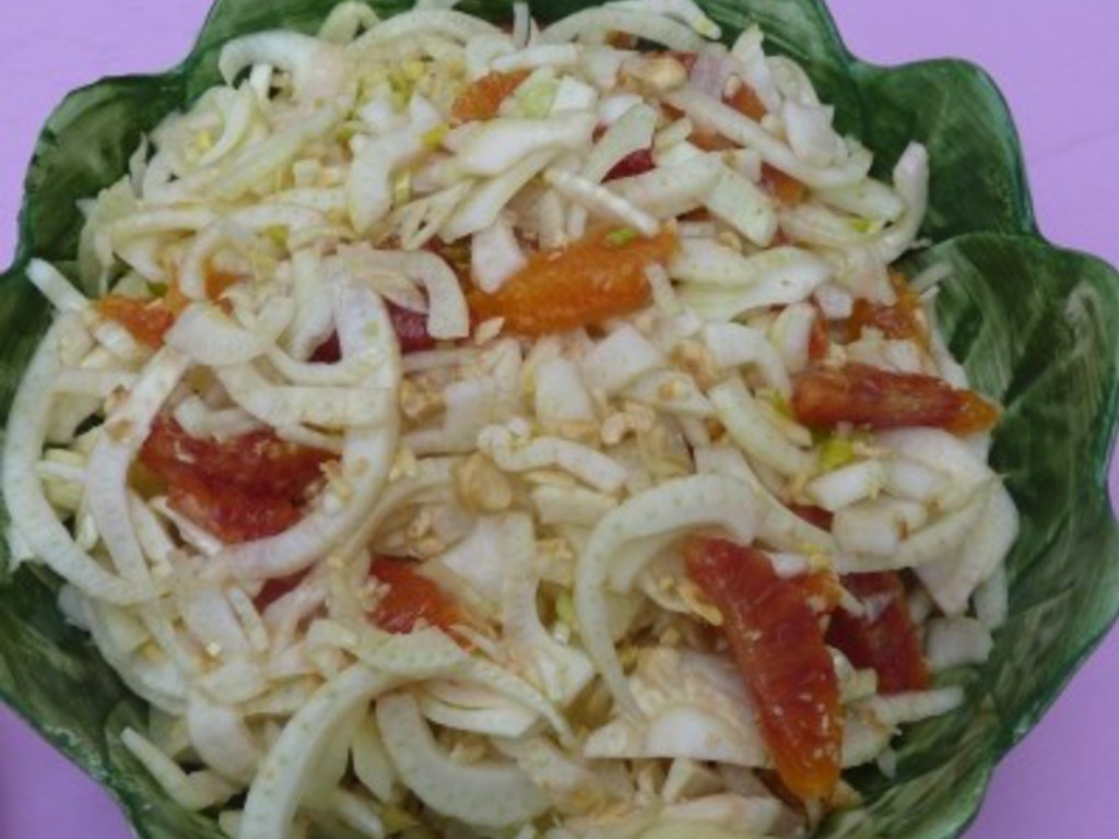Insalata di finocchi, arance e mandorle