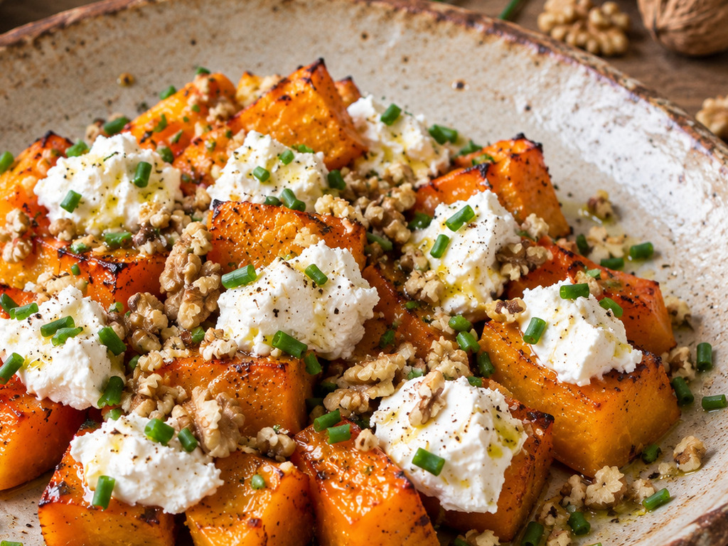 Zucca al forno con caprino