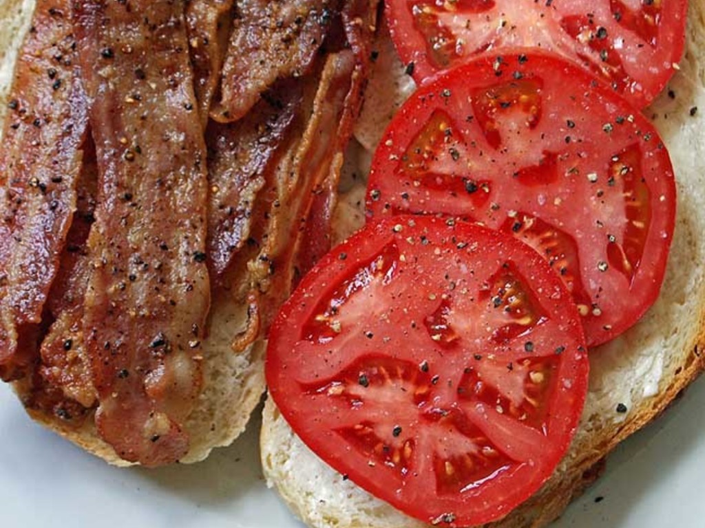 Bacon and tomato sandwich