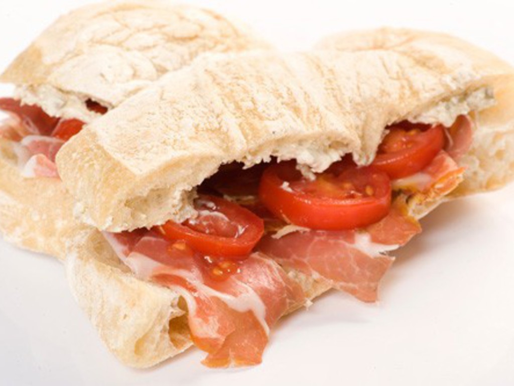 Panino San Carciuga a base di prosciutto di san Daniele