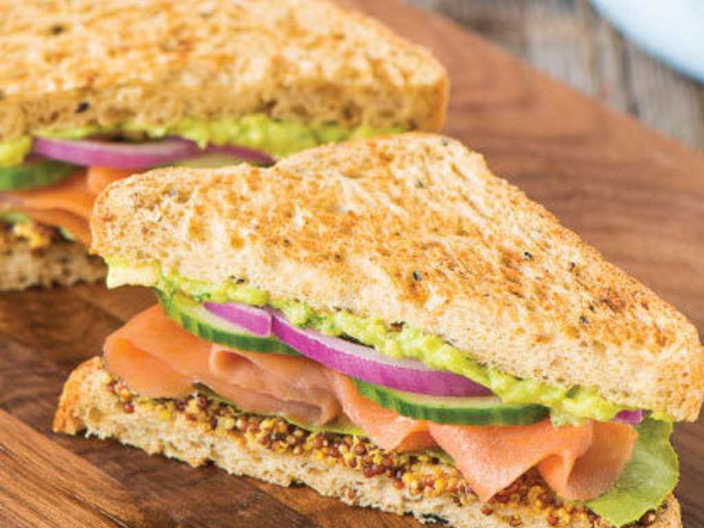 Sandwich alla trota affumicata