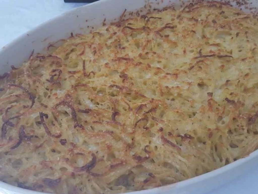 Tagliolini gratinati ai 4 formaggi
