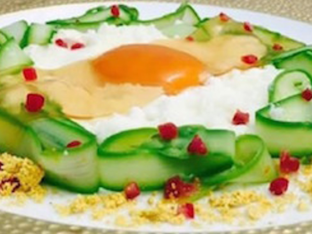Uovo e ricotta di pecora, prosciutto e asparagi   
