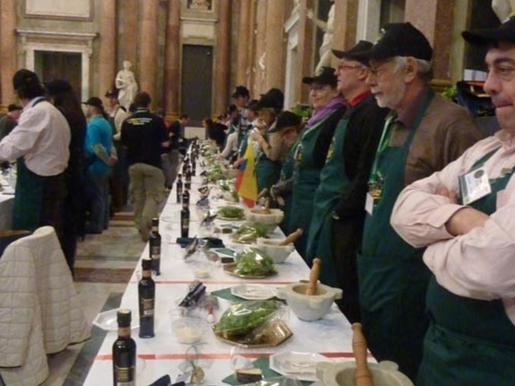 Pesto genovese al mortaio per il campionato mondiale   