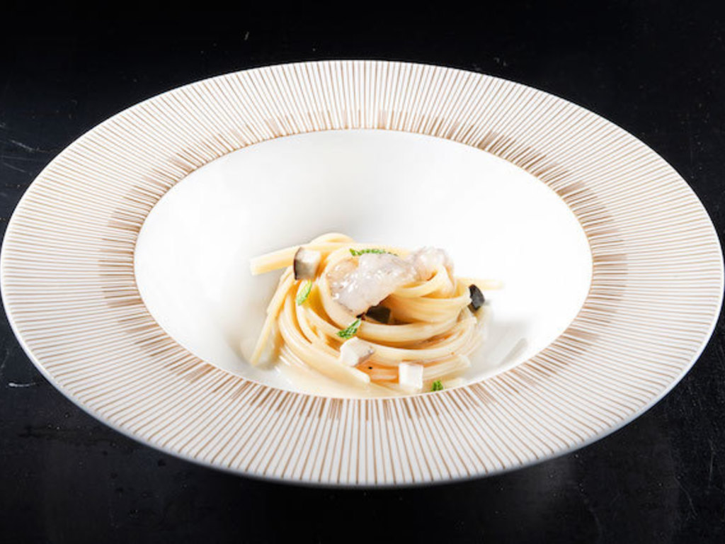 Linguine Monograno Felicetti , cicale di mare, cardoncelli e verbena