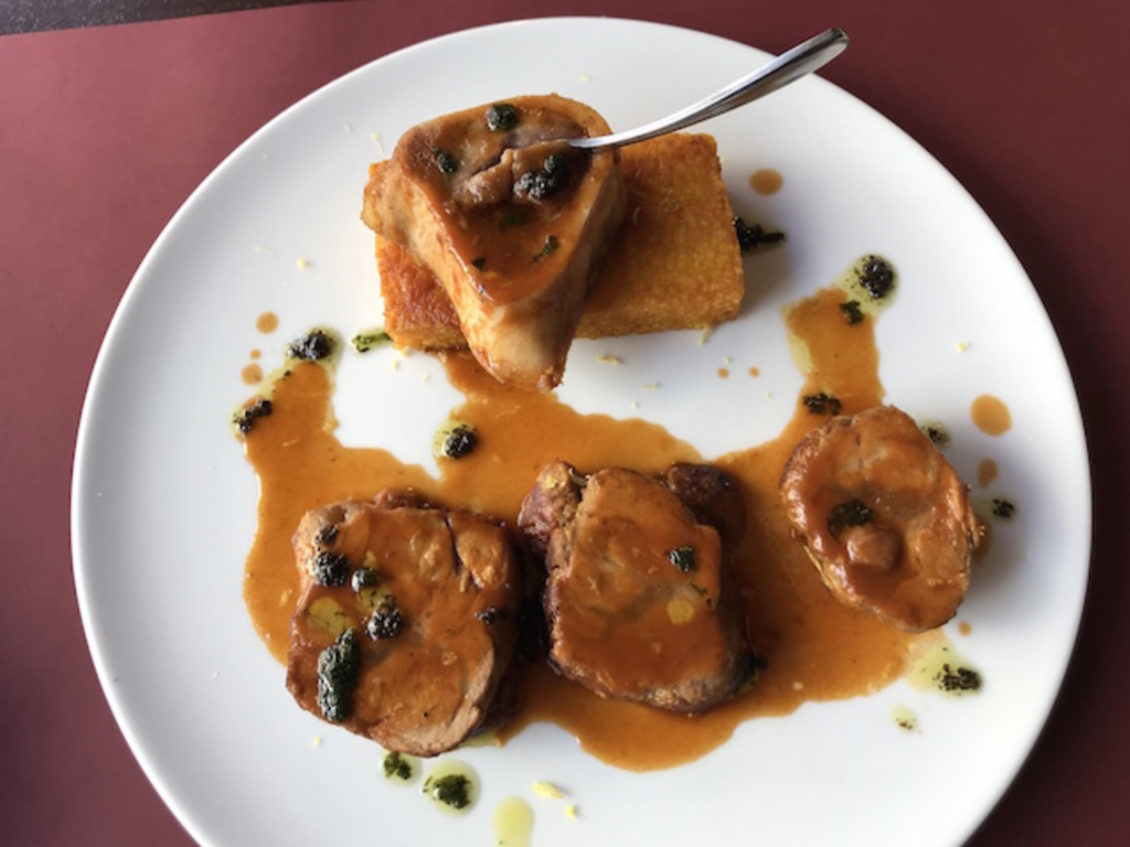 Ossobuco con risotto croccante