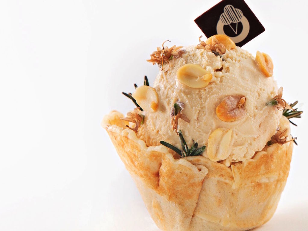 Gelato alla crema di arachidi.
