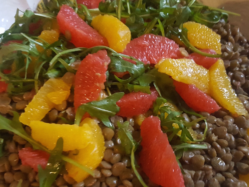 Insalata di lenticchie e agrumi