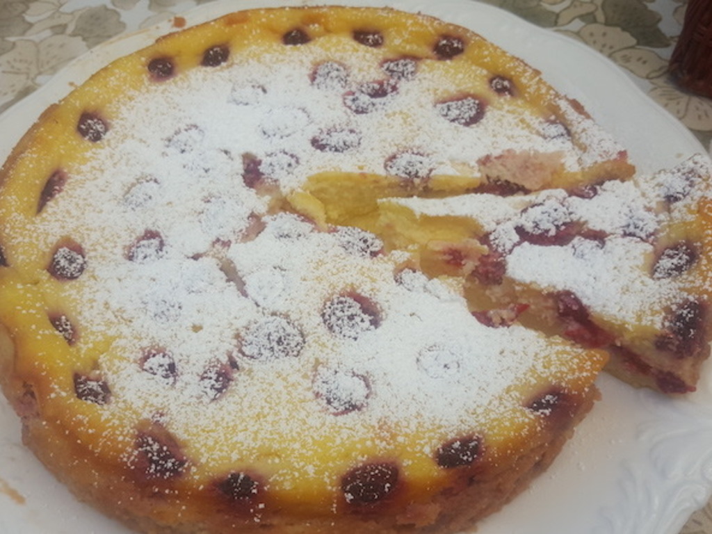 Torta di ricotta e lamponi