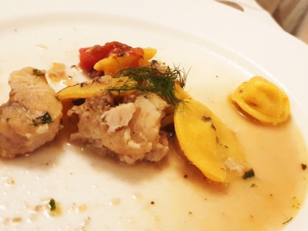 Ravioli di ceci e pescato