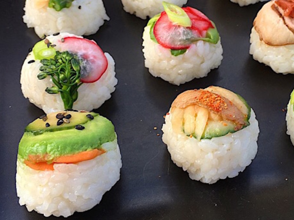 Temari sushi vegetariano