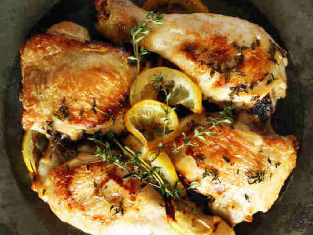 Pollo in salamoia di timo