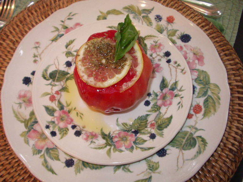 Pomodori con limone e origano
