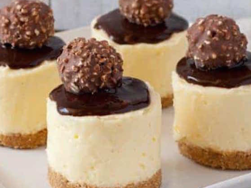 Mini cheesecake ai Ferrero Rocher