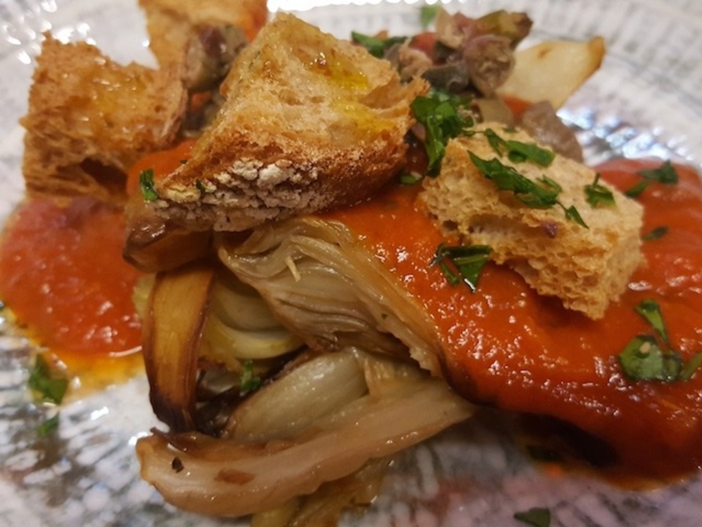 Finocchi brasati alla puttanesca