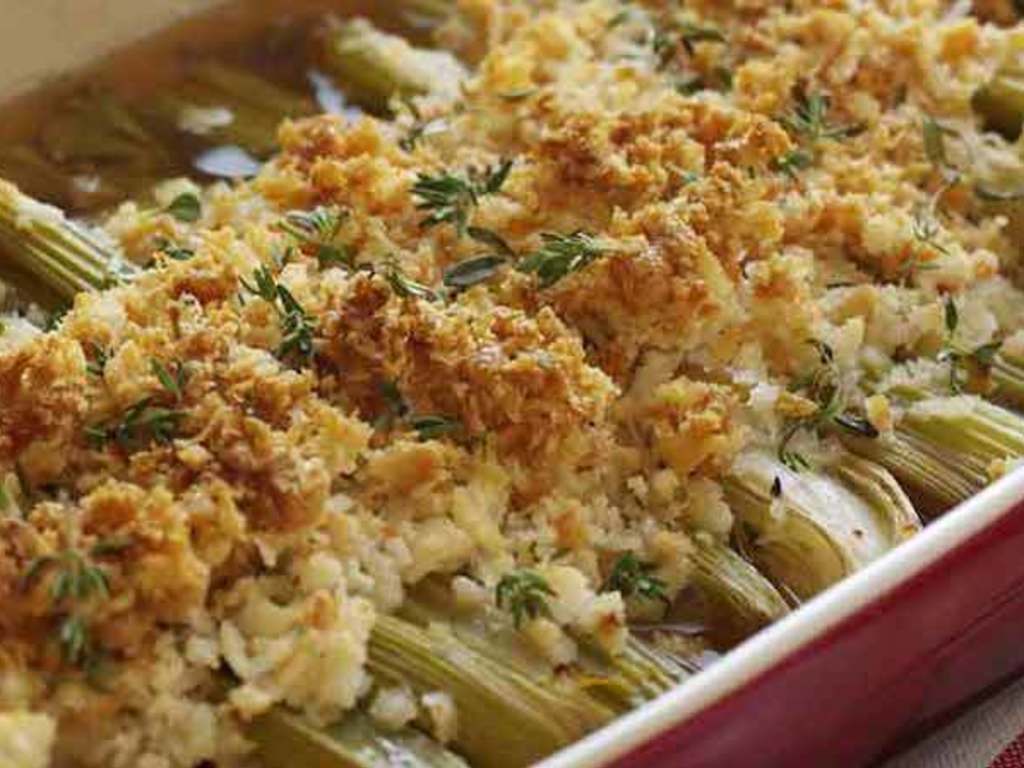 Cuori di sedano gratinati