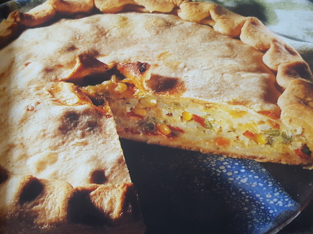 Torta rustica di verdure miste e riso