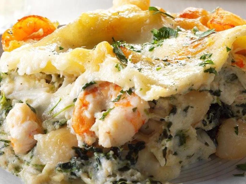 Lasagne ai gamberi e champignon