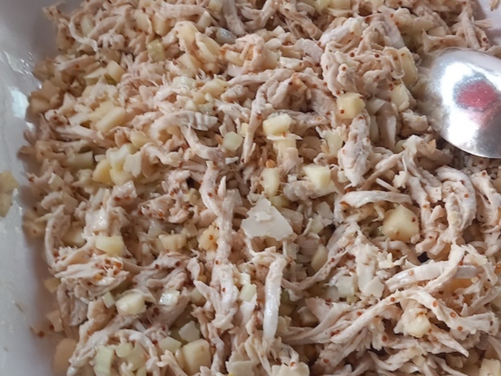 Insalata di pollo con mele, zenzero e sesamo