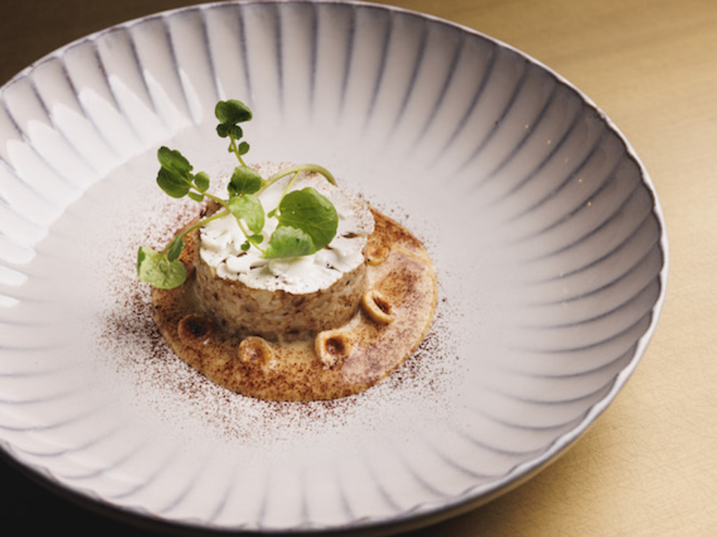 Cavolfiore, Trentingrana, peperoncino, nocciole e cacao