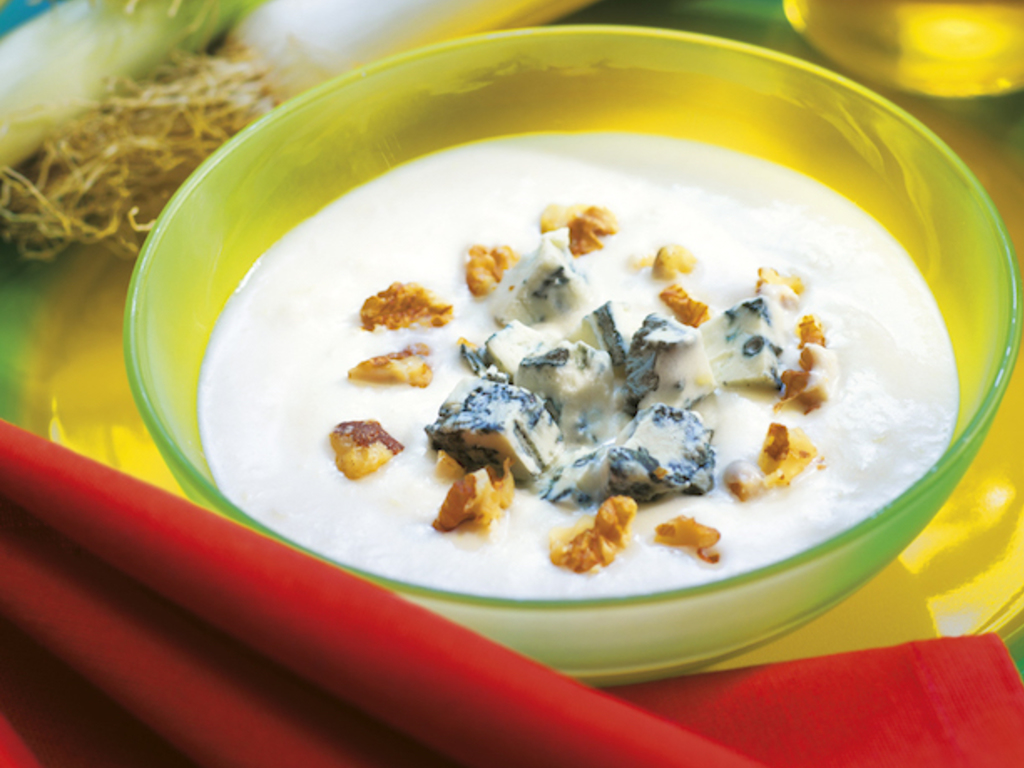 Crema di porri, patate e gorgonzola
