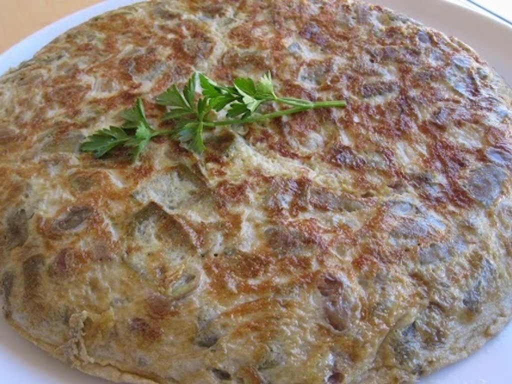 Frittata di baccelli di fava
