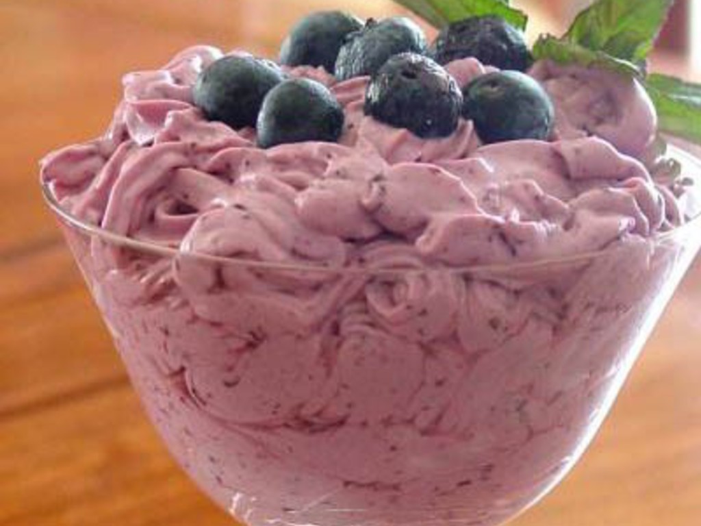Mousse di mirtilli