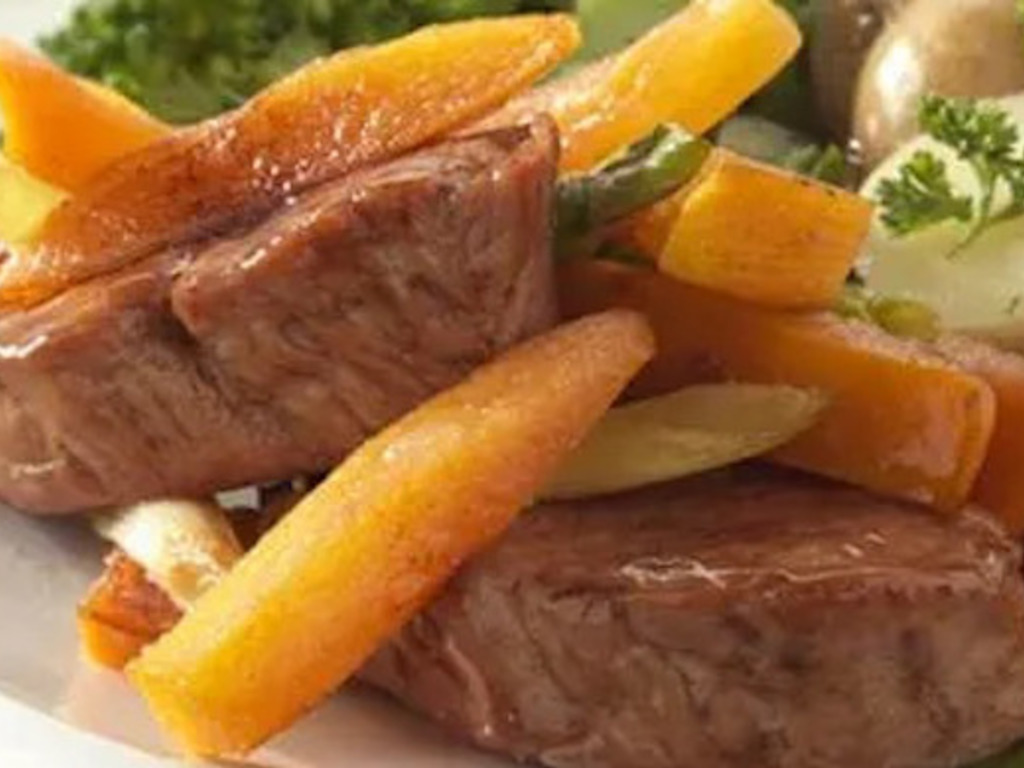 Filetto di maiale e cachi