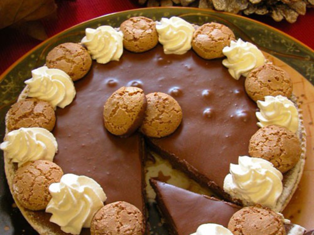 Crostata di cioccolato "Happy Christmas"