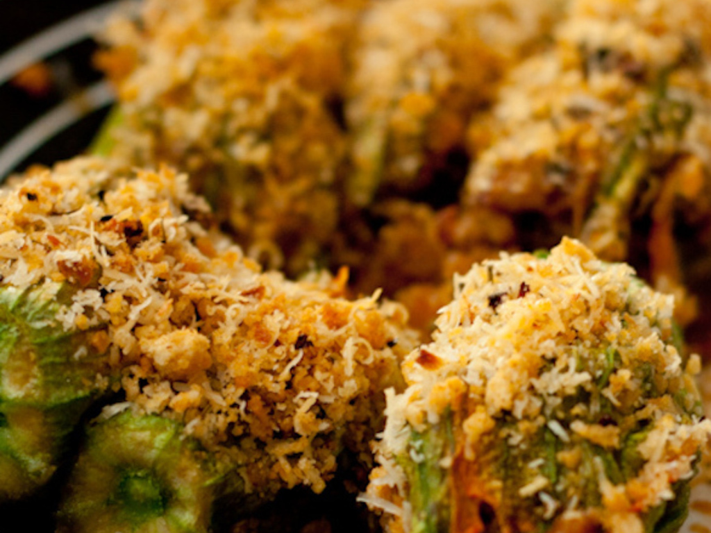 Fiori di zucca gratinati 