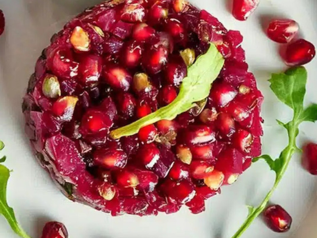 Tartare di melograno e barbabietola