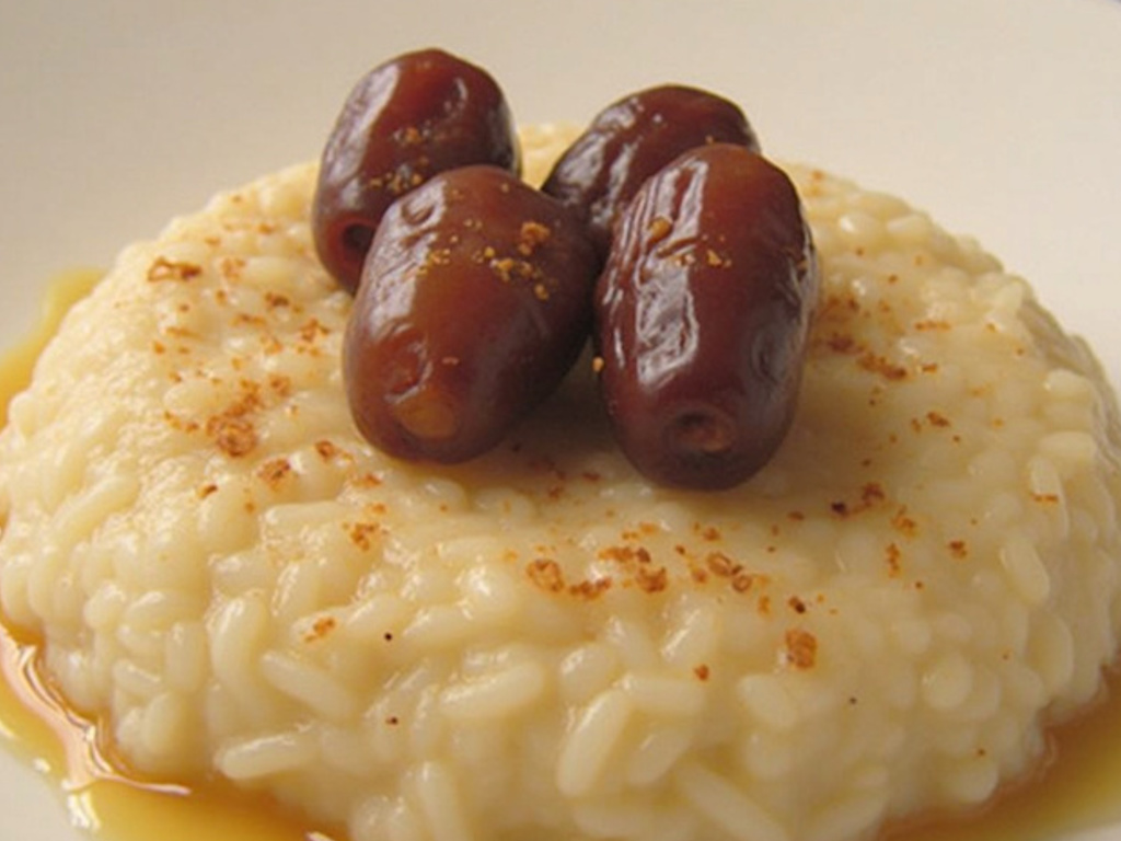 Budino di Riso  e datteri