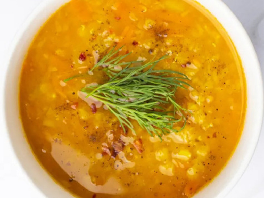 Zuppa di lenticchie rosse e curcuma