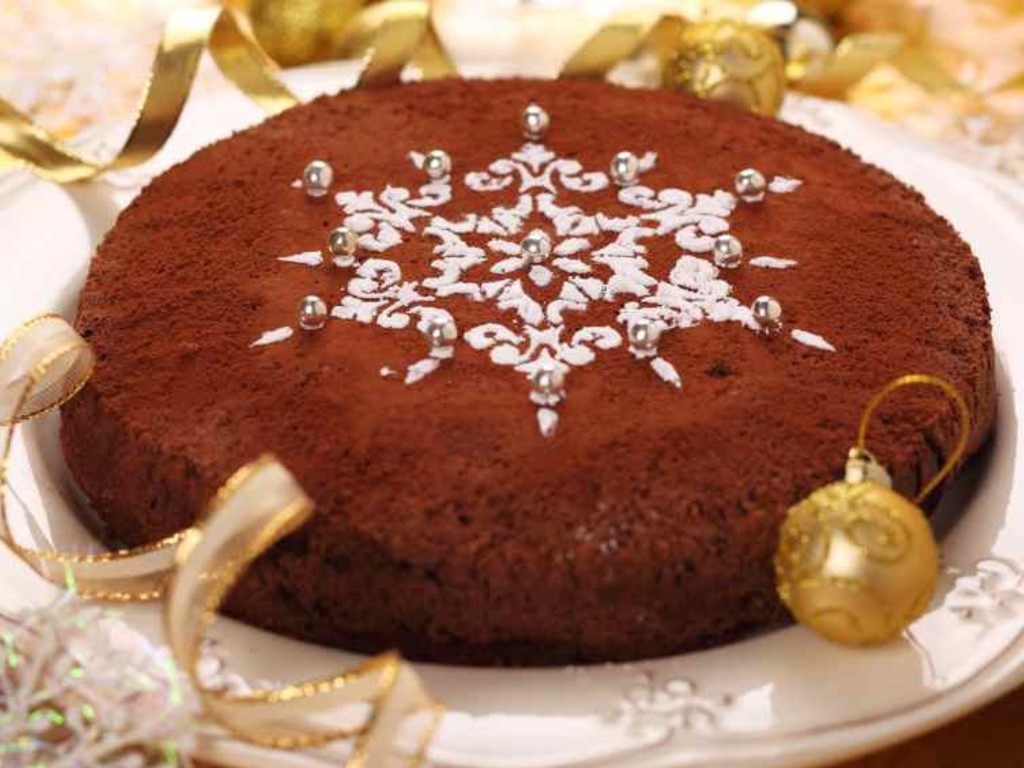 Torta di cacao al profumo di zenzero "Felice Natale"